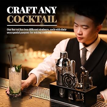 Ｂａｒｔｅｎｄｅｒ １５ Mixology Bartender Kit with Stand | 15 Piece Bar Tool Set